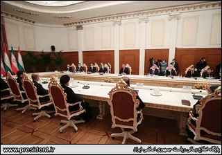 تصاویر نشست مشترک هیئت های عالیرتبه ایران و تاجیکستان