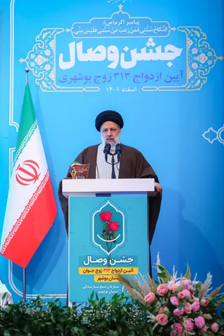 تصاویر مراسم جشن ازدواج ۳۱۳ زوج بوشهری