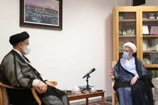 تصاویر دیدارهای امروز آیت‌الله رئیسی با مراجع عظام