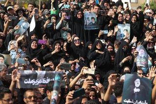 مراسم تشییع پیکر رئیس جمهور شهید و همراهان در بیرجند