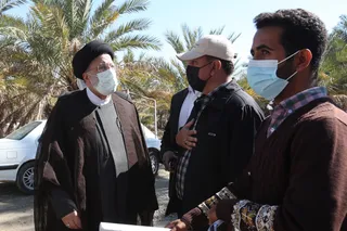 تصاویر  بازدید از روستای زلزله زده گیشان غربی