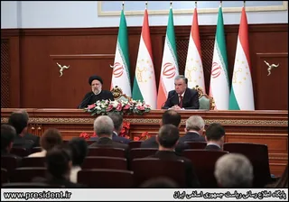 نشست خبری مشترک روسای جمهور ایران و تاجیکستان