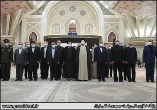تصاویرمراسم تجدید میثاق اعضای هیات دولت با آرمانهای امام خمینی (ره)