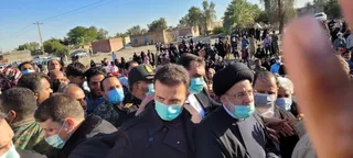 تصاویر بازدید رئیس جمهور از منطقه سیل زده رودبار جنوب