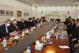 استقبال رسمی رئیس شورای عالی قضایی عراق از آیت الله رئیسی