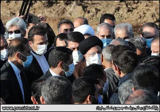تصاویر بازدید رئیس جمهور از پروژه باند دوم جاده پارس آباد - اردبیل و مجموعه گلخانه