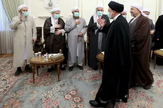 تصاویر دیدار علمای اهل سنت با رئیس جمهور