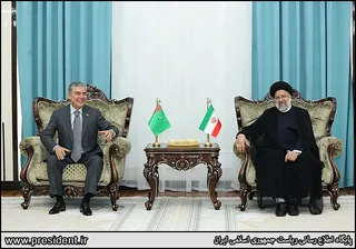 دیدار روسای جمهور ایران و ترکمنستان