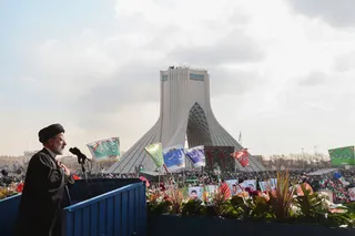 تصاویر سخنرانی در اجتماع باشکوه راهپیمایان ۲۲ بهمن ۱۴۰۱