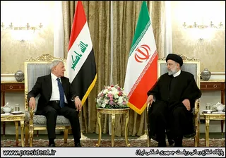 تصاویر استقبال رسمی آیت‌الله رئیسی از رئیس جمهور عراق