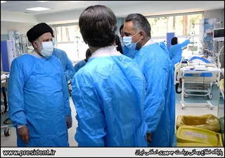 بازدید سرزده رییس جمهور از بخش کرونای بیمارستان امام خمینی و یکی از مراکز تزریق واکسن کرونا