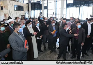 تصاویر بازدید رئیس جمهور از پروژه راه آهن اردبیل