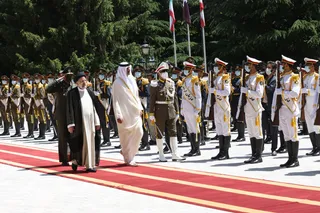 تصاویر استقبال رسمی رئیس جمهور از امیر قطر