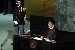 تصاویر سخنرانی رئیس جمهور در هفتاد و هفتمین نشست مجمع عمومی سازمان ملل