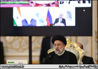 سخنرانی آیت الله رئیسی در اجلاس سران سازمان همکاری شانگهای