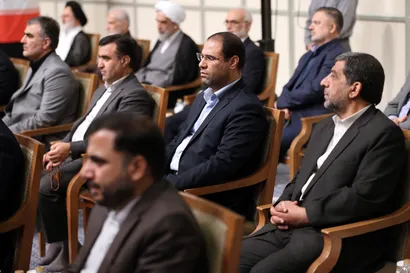 تصاویر دیدار رئیس‌جمهور و اعضای هیئت دولت با رهبر معظم انقلاب اسلامی
