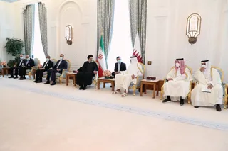 تصاویر دیدار و گفتگوی دکتر رئیسی و امیر قطر