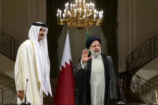 تصاویر نشست مطبوعاتی رئیس جمهور با امیر قطر