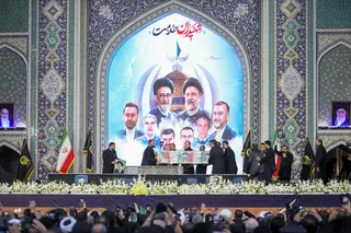 مراسم تشییع پیکر رئیس جمهور شهید و همراهان در مشهد