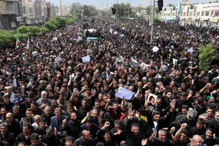 مراسم تشییع پیکر رئیس جمهور شهید و همراهان در بیرجند