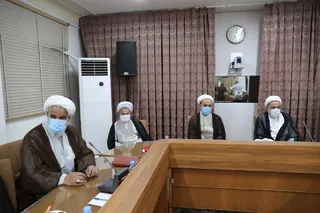 تصاویر دیدار آیت الله سید ابراهیم رئیسی با اعضای جامعه مدرسین حوزه علمیه قم
