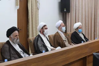 تصاویر دیدار آیت الله سید ابراهیم رئیسی با اعضای جامعه مدرسین حوزه علمیه قم
