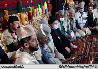 حضور آیت‌الله رئیسی در جمع عشایر بویراحمدی تنگه گرگو