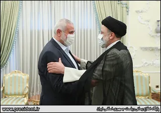 تصاویر دیدار رئیس دفتر سیاسی جنبش حماس با رئیس جمهور