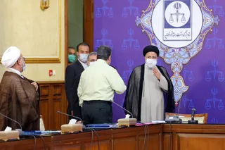 مراسم افتتاح دستاوردهای جدید فن‌آوری اطلاعات و پروژه‌های عمرانی قوه قضاییه با حضور رئیسی