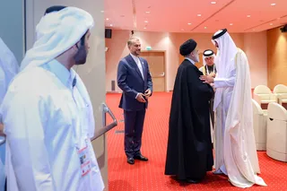 دیدار امیر قطر با رئیس جمهور