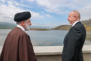 بازدید مشترک روسای جمهور ایران و آذربایجان از سد قلعه‌سی
