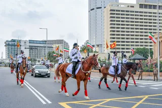 استقبال رسمی از سوی رئیس جمهور سریلانکا