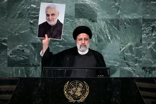 تصاویر سخنرانی رئیس جمهور در هفتاد و هفتمین نشست مجمع عمومی سازمان ملل
