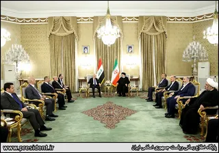 تصاویر استقبال رسمی آیت‌الله رئیسی از رئیس جمهور عراق