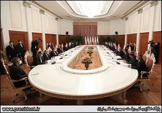 تصاویر نشست مشترک هیئت های عالیرتبه ایران و تاجیکستان