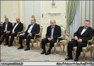 تصاویر دیدار رئیس دفتر سیاسی جنبش حماس با رئیس جمهور