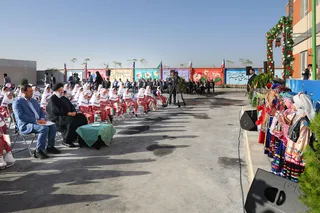 تصاویر حضور در مراسم بازگشایی مدارس