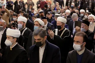 تصاویر حضور آیت‌الله رئیسی در جمع نمازگزاران مسجد جامع مسکو
