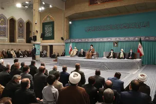 دیدار مسئولان نظام و سفرای کشورهای اسلامی با رهبر معظم انقلاب