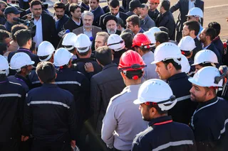 تصاویر افتتاح واحد احیای مستقیم مجتمع فولاد اسفنجی قائنات