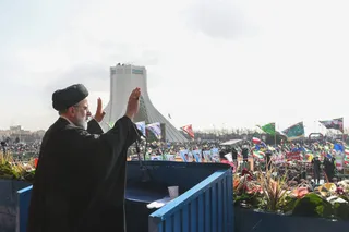 تصاویر سخنرانی در اجتماع باشکوه راهپیمایان ۲۲ بهمن ۱۴۰۱