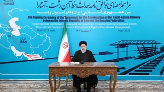 تصاویر  مراسم امضای توافق نامه احداث خط آهن رشت _ آستارا