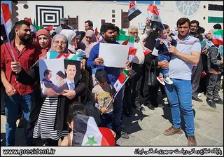 تصاویر استقبال جمعی از شهروندان سوری از آیت‌الله رئیسی