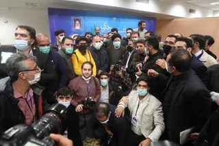 تصاویر نشست خبری رئیس جمهور در سفر به استان قم