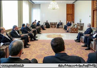 تصاویر دیدار و گفتگوی روسای جمهور ایران و سوریه