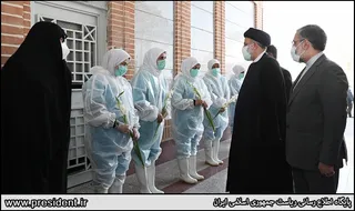تصاویر حضور رئیس جمهور در مجتمع عروجیان بهشت زهرا(س)