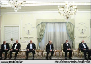 تصاویر دیدار رئیس دفتر سیاسی جنبش حماس با رئیس جمهور