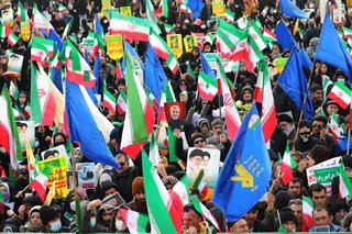 تصاویر سخنرانی در اجتماع باشکوه راهپیمایان ۲۲ بهمن ۱۴۰۱