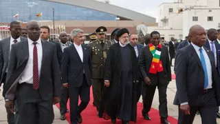 تصاویر مراسم امضای اسناد همکاری و نشست مطبوعاتی روسای جمهور ایران و کنیا