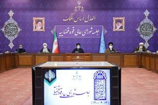 حضور حجت‌الاسلام والمسلمین رئیسی در شورای عالی قضائی